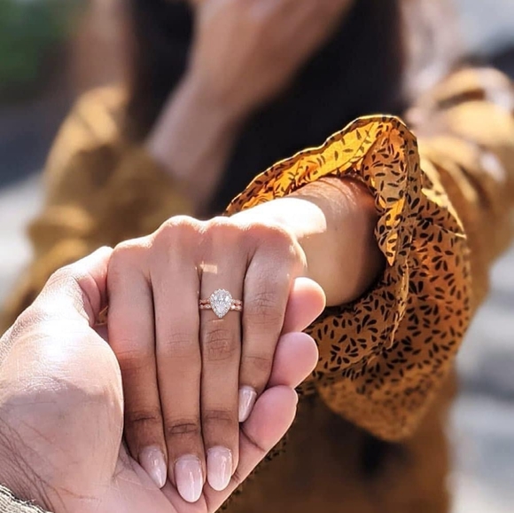 New Luxury 925 Silver Bridal Set of Rings - Picture 2 of 2